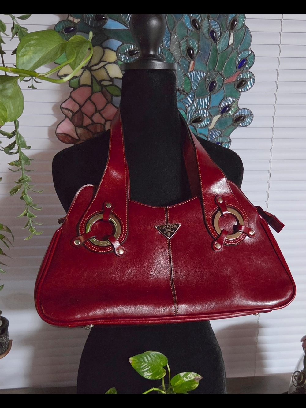*VERY RARE!* Rina Rich "Prada" Vintage Brilliant Red Purse *READ DESCRIPTION!!*